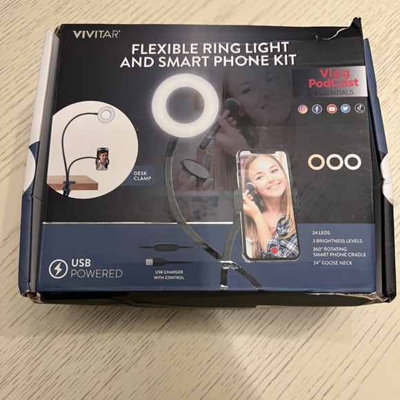 Vivitar Flexible Ring Light Kit - Take your ring light everywhere! - Picture 2 of 3